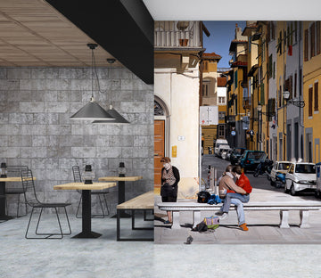 3D Street Houses 11127 Matthew Holden Bates Wall Mural Wall Murals