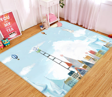3D House Ladder 77059 Non Slip Rug Mat