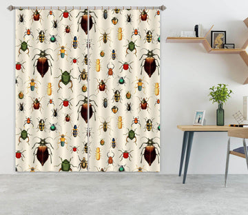 3D Black Bug 149 Uta Naumann Curtain Curtains Drapes Curtains AJ Creativity Home 