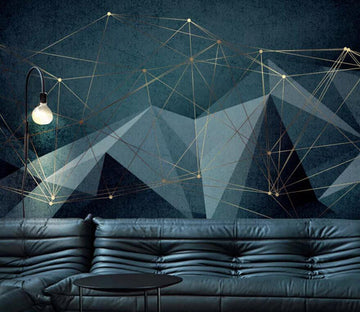 3D Golden Lines 1599 Wall Murals Wallpaper AJ Wallpaper 2 