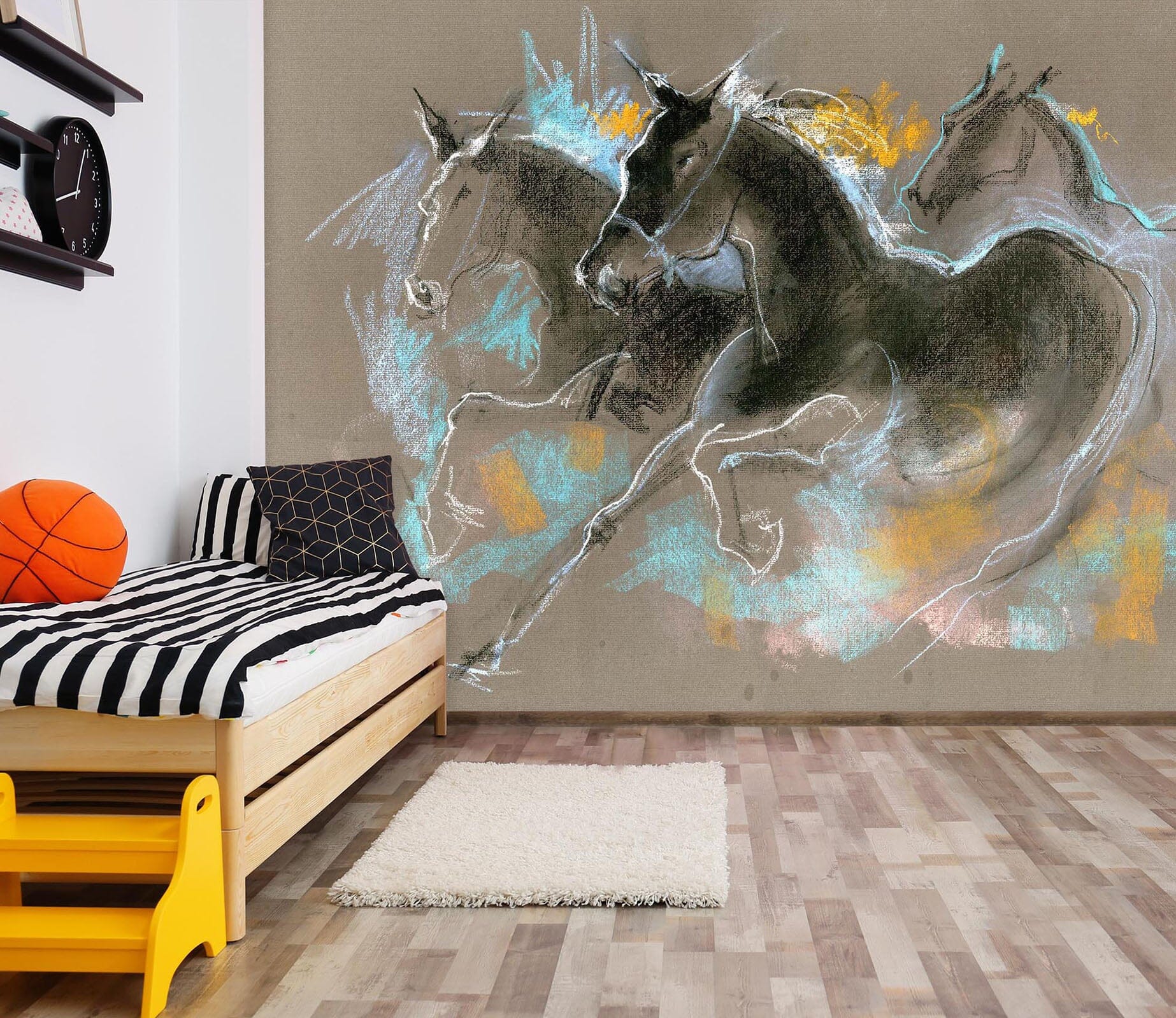 3D Running Horse 1413 Anne Farrall Doyle Wall Mural Wall Murals Wallpaper AJ Wallpaper 2 