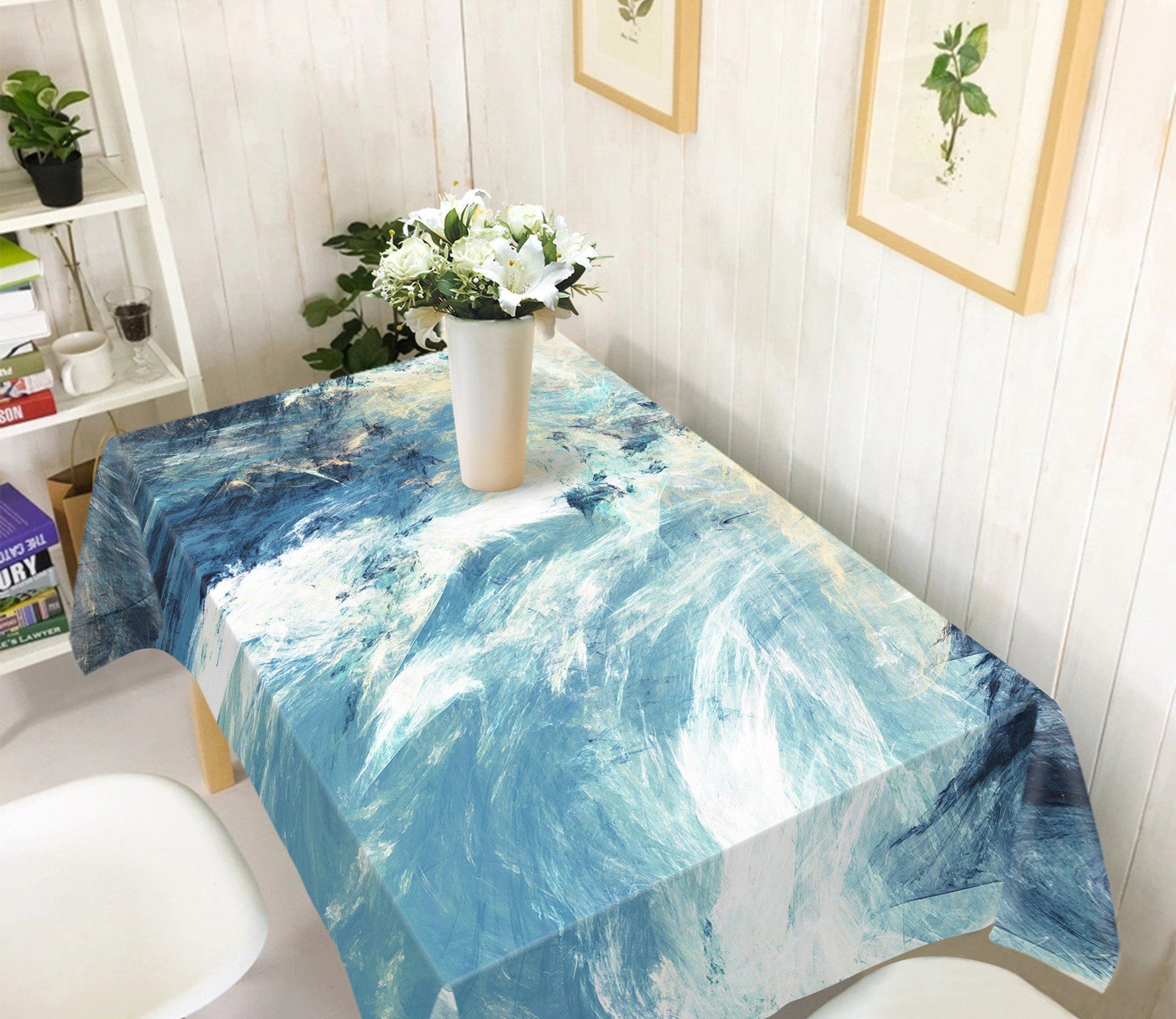 3D Light Blue Smear 13 Tablecloths Wallpaper AJ Wallpaper 