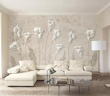 3D White Flowers 1131 Wall Murals Wallpaper AJ Wallpaper 2 