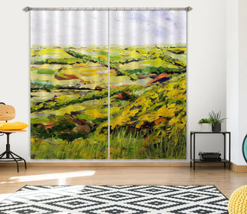 3D Sunny Field 220 Allan P. Friedlander Curtain Curtains Drapes Curtains AJ Creativity Home 