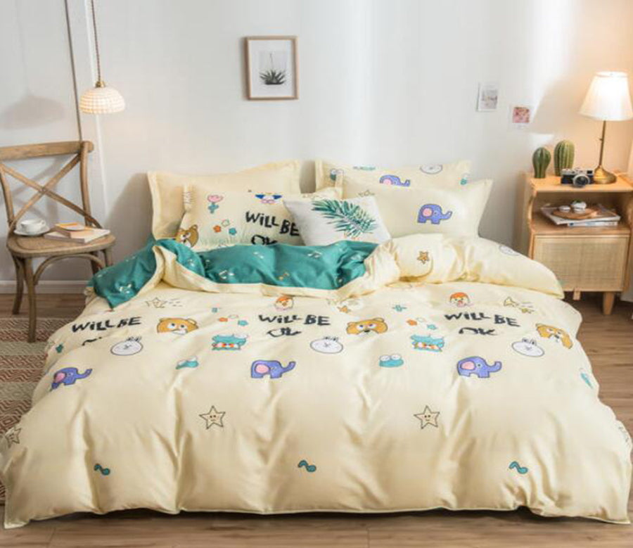 3D Small Animal Head 4067 Bed Pillowcases Quilt