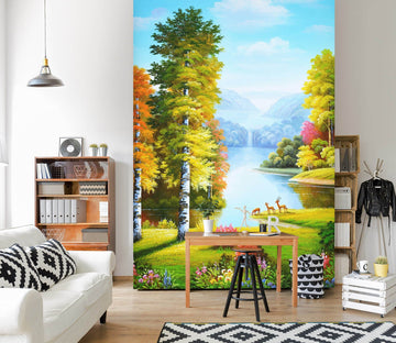 3D Autumn Forest 1870 Wall Murals Wallpaper AJ Wallpaper 2 