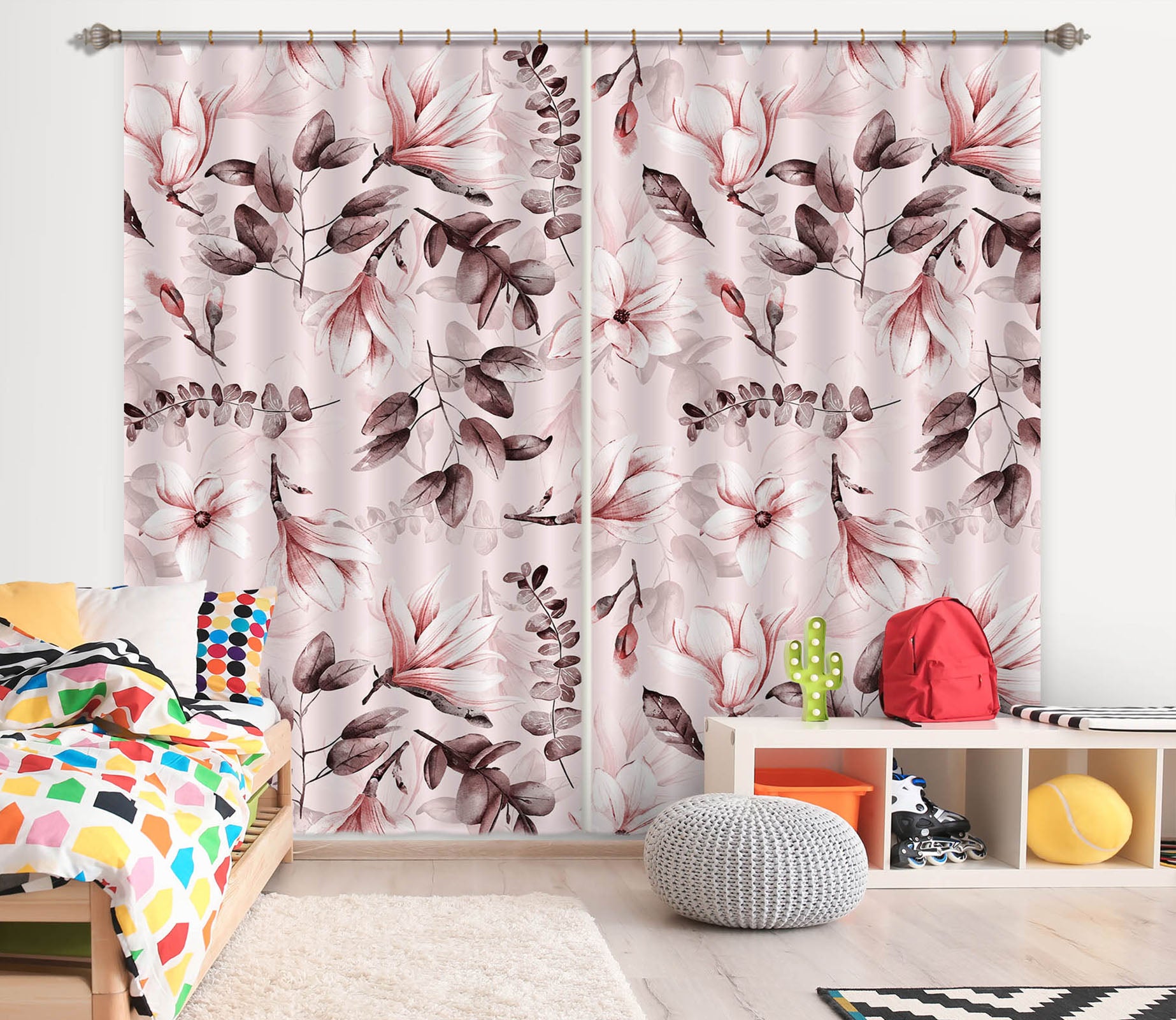 3D Flower Decoration 246 Uta Naumann Curtain Curtains Drapes