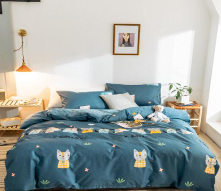 3D Cat Head 18063 Bed Pillowcases Quilt