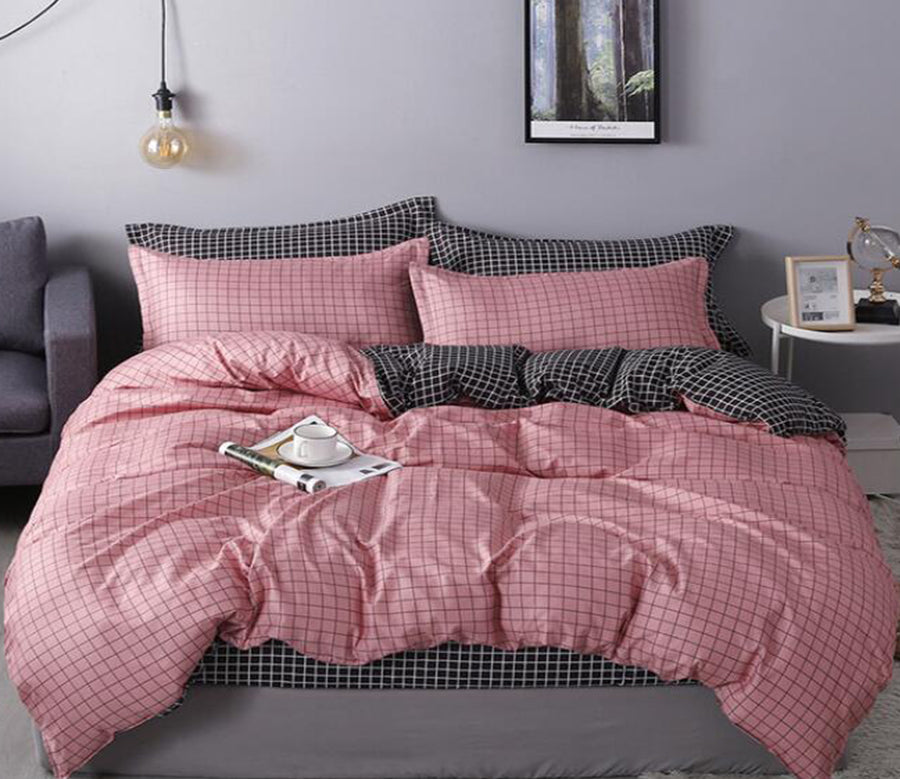 3D Pink And White Small Lattice 13101 Bed Pillowcases Quilt