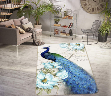 3D Peacock 27012 Non Slip Rug Mat