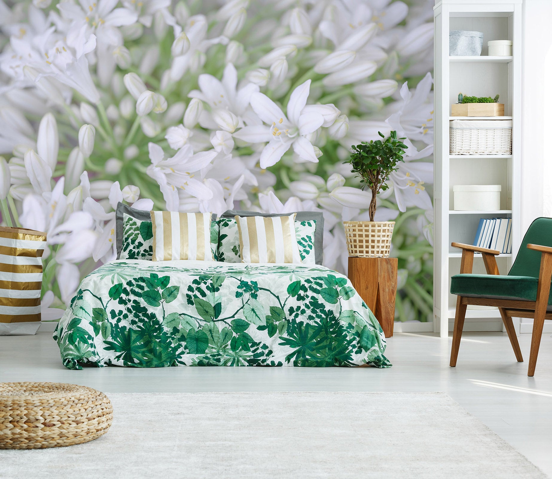 3D White Flower 6268 Assaf Frank Wall Mural Wall Murals