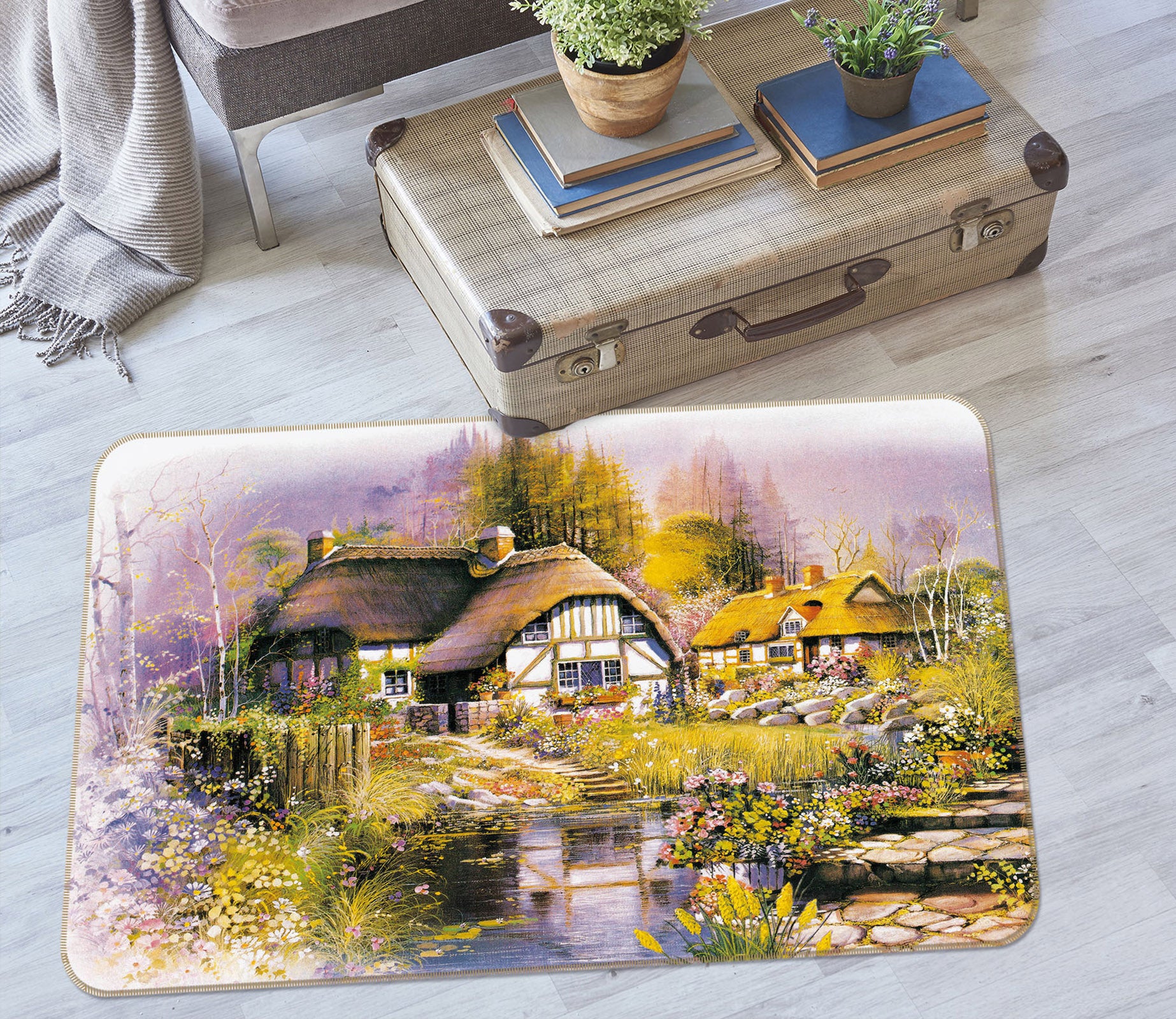 3D Houses 33119 Non Slip Rug Mat