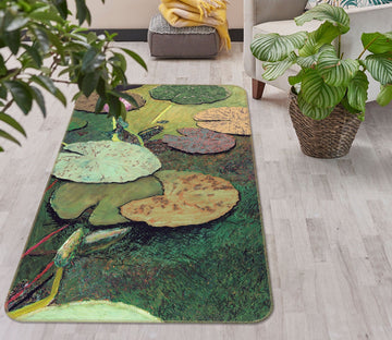 3D Lotus Leaf Painting 3032 Allan P. Friedlander Rug Non Slip Rug Mat Mat AJ Creativity Home 