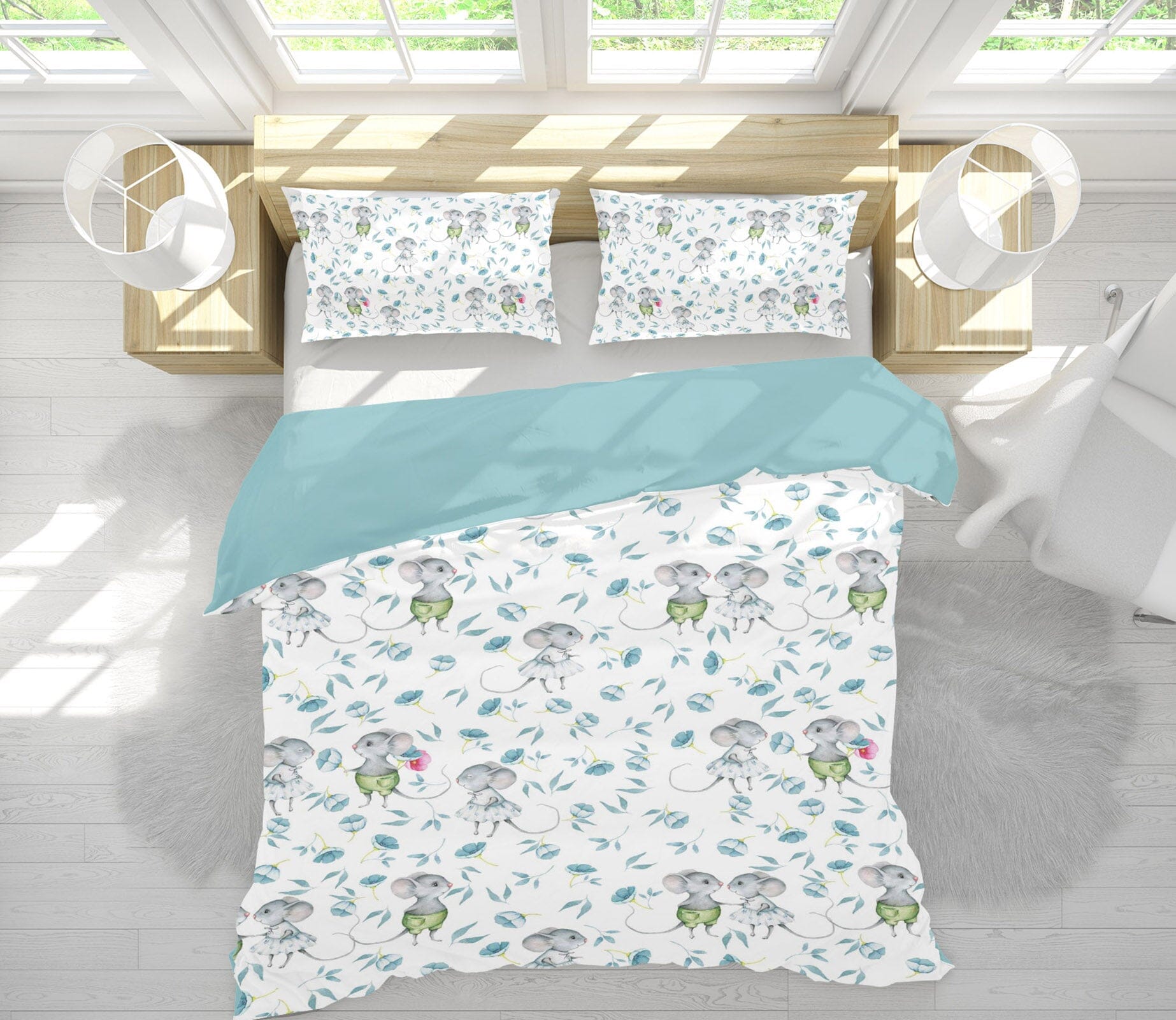 3D Cartoon Mouse 197 Uta Naumann Bedding Bed Pillowcases Quilt Quiet Covers AJ Creativity Home 