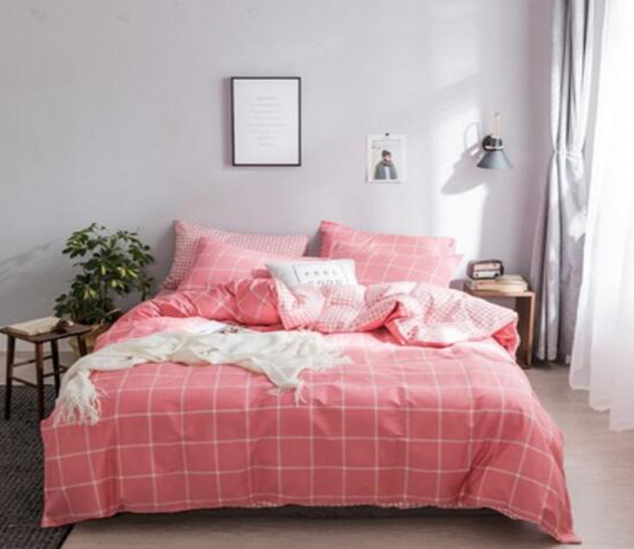 3D Red Square 15196 Bed Pillowcases Quilt