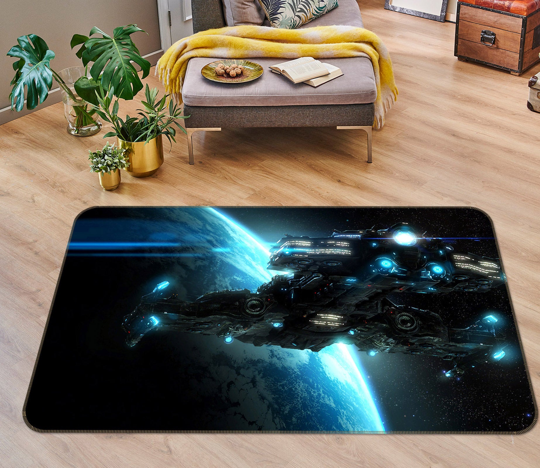 3D Earth Spacecraft 38238 Vehicle Non Slip Rug Mat