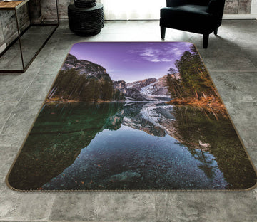 3D Mountains Rivers 65158 Non Slip Rug Mat