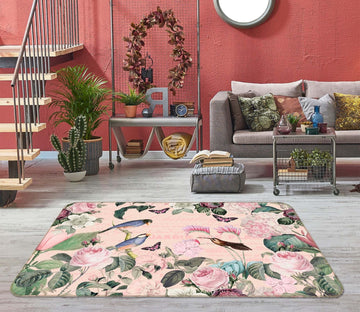 3D Bird Flowers 1015 Andrea haase Rug Non Slip Rug Mat Mat AJ Creativity Home 