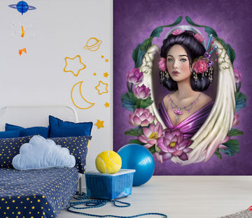 3D Lotus Woman 8797 Brigid Ashwood Wall Mural Wall Murals