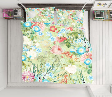 3D Blue Trumpet Flower 148 Uta Naumann Bedding Bed Pillowcases Quilt Quiet Covers AJ Creativity Home 