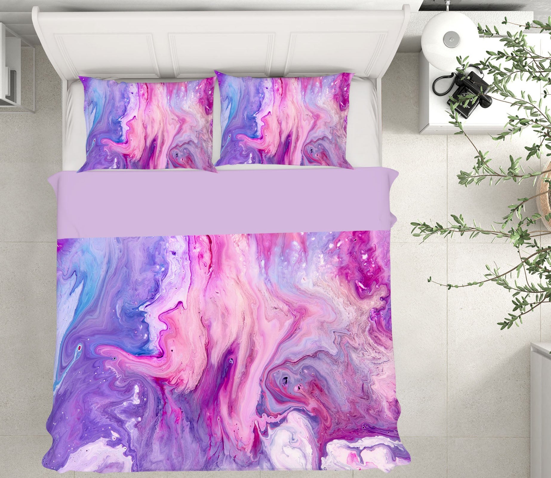 3D Fuchsia Pattern 15210 Bed Pillowcases Quilt