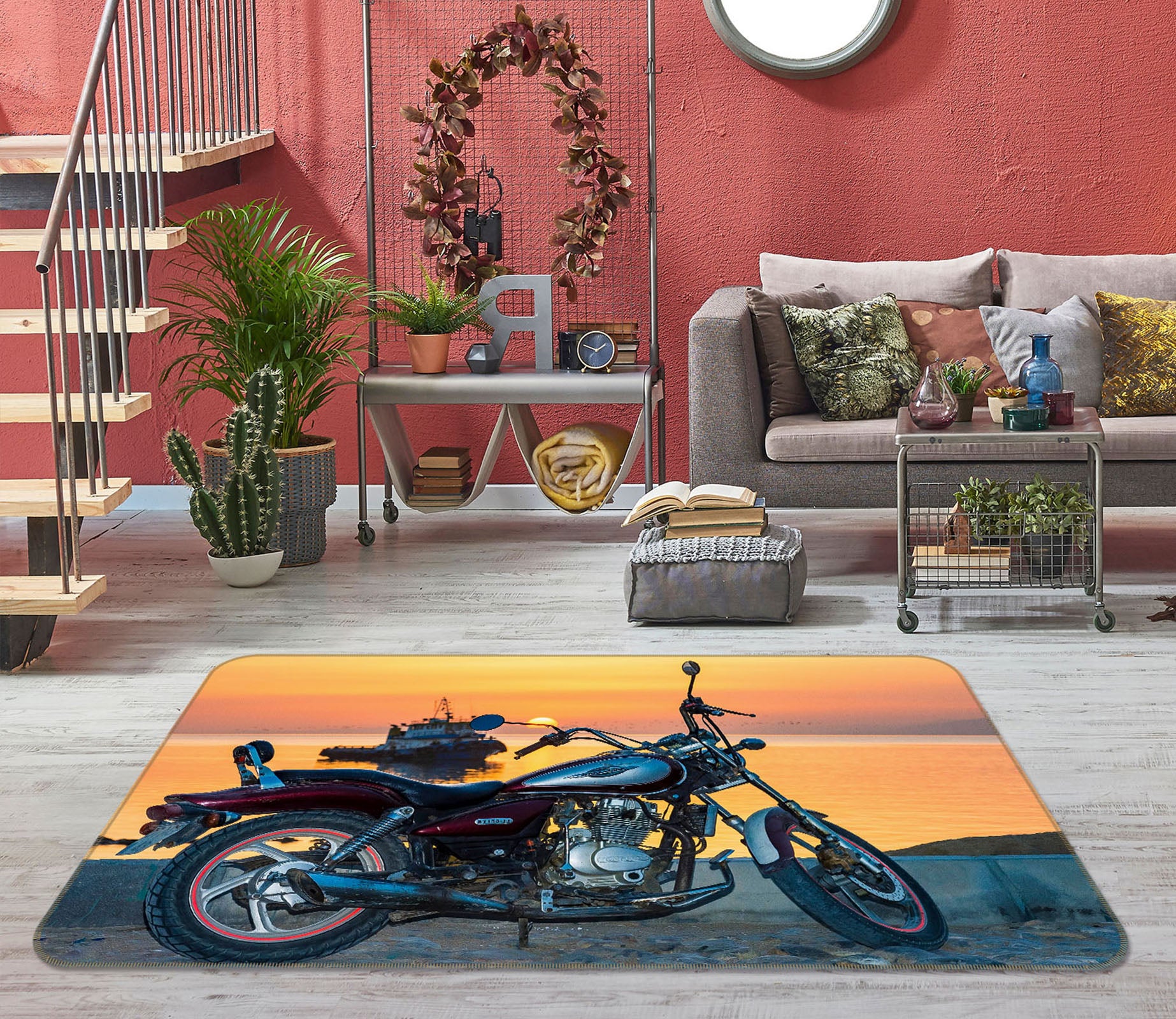 3D Motorcycle 42086 Vehicle Non Slip Rug Mat