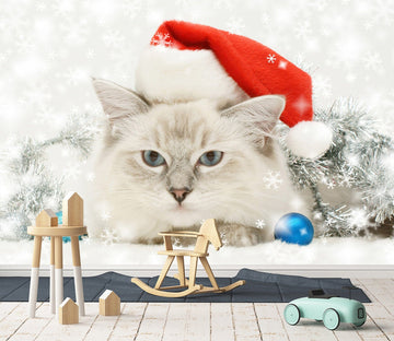 3D Kitten Snowflake 173 Wall Murals Wallpaper AJ Wallpaper 2 