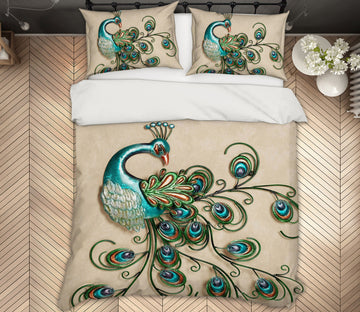 3D Peacock 12117 Bed Pillowcases Quilt