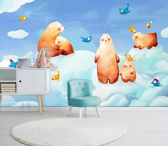 3D Cute Bear 1186 Wall Murals Wallpaper AJ Wallpaper 2 