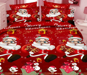 3D Santa Claus 46081 Christmas Quilt Duvet Cover Xmas Bed Pillowcases