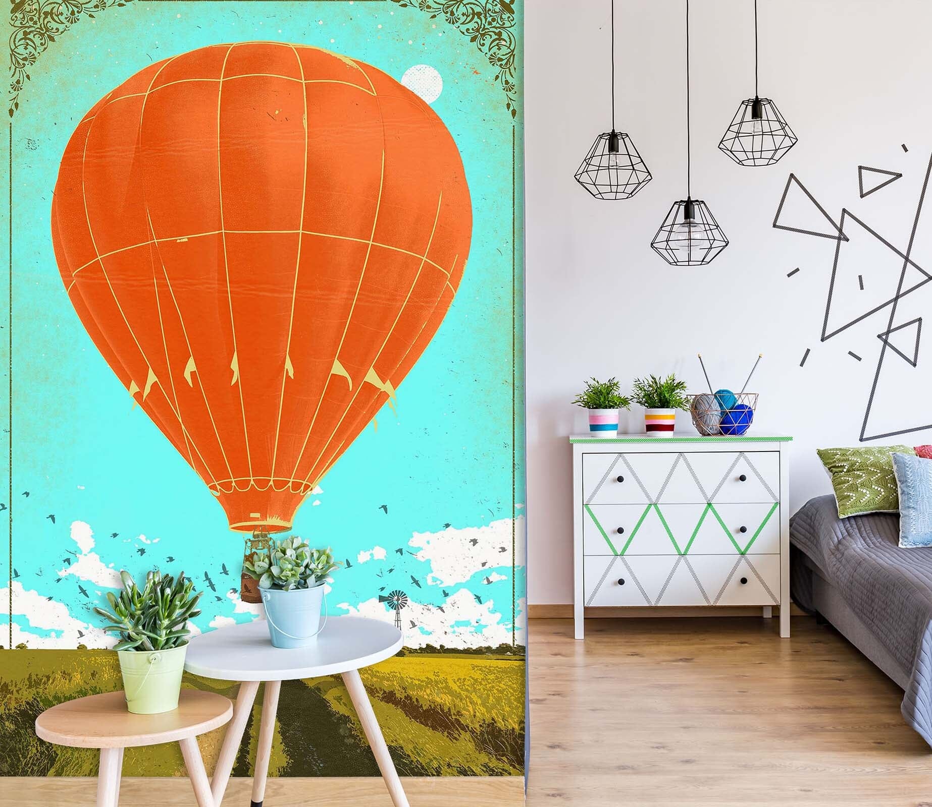 3D Hot Air Balloon 1407 Showdeer Wall Mural Wall Murals Wallpaper AJ Wallpaper 2 