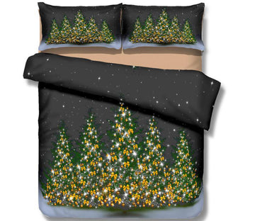 3D Christmas Tree 6017 Bed Pillowcases Quilt