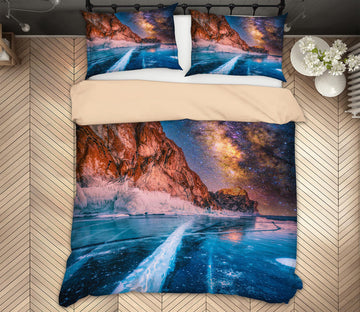 3D Ice Starry Sky 59142 Bed Pillowcases Quilt