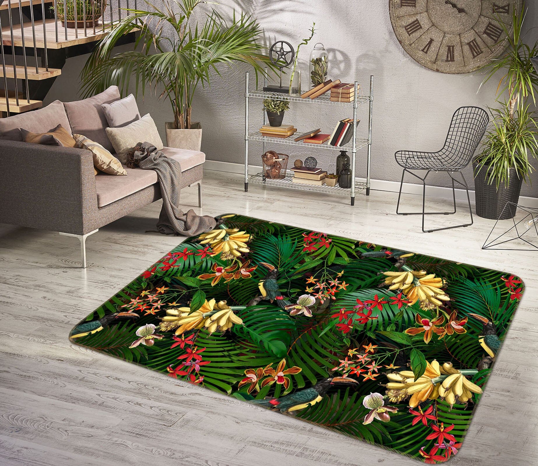 3D Forest Flowers 150 Uta Naumann Rug Non Slip Rug Mat Mat AJ Creativity Home 