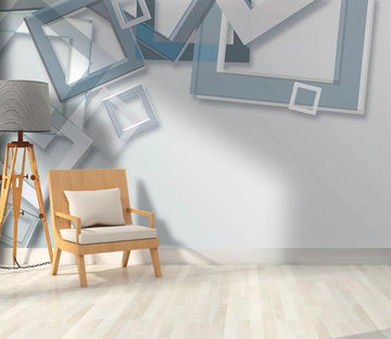 3D White Square 3068 Wall Murals