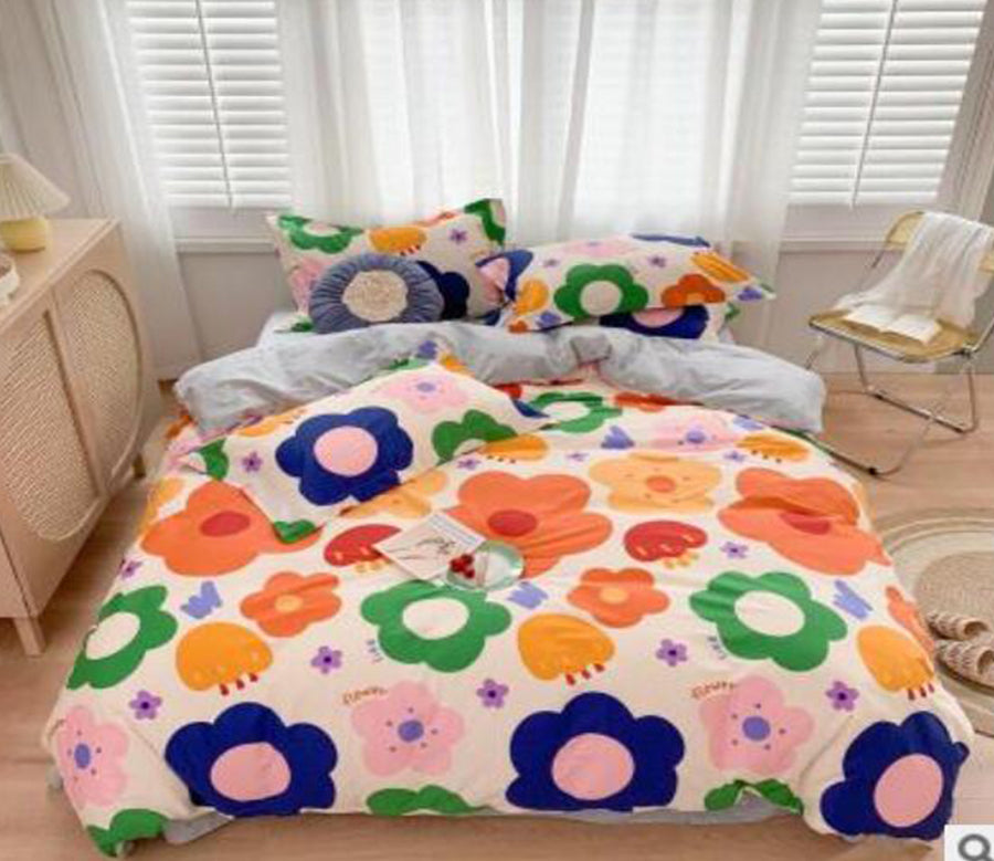 3D Colored Flowers 40153 Bed Pillowcases Quilt