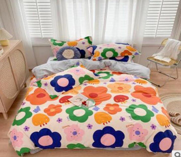 3D Colored Flowers 40153 Bed Pillowcases Quilt