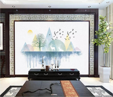 3D Water Mountain 1668 Wall Murals Wallpaper AJ Wallpaper 2 