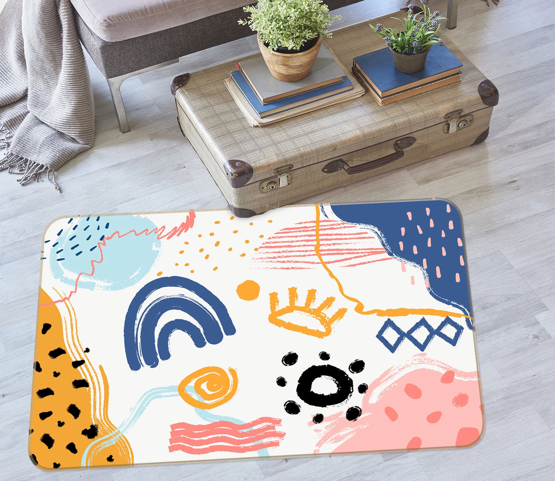 3D Weather Pattern 30086 Non Slip Rug Mat
