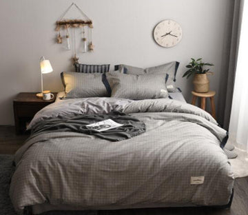 3D Gray 14021 Bed Pillowcases Quilt