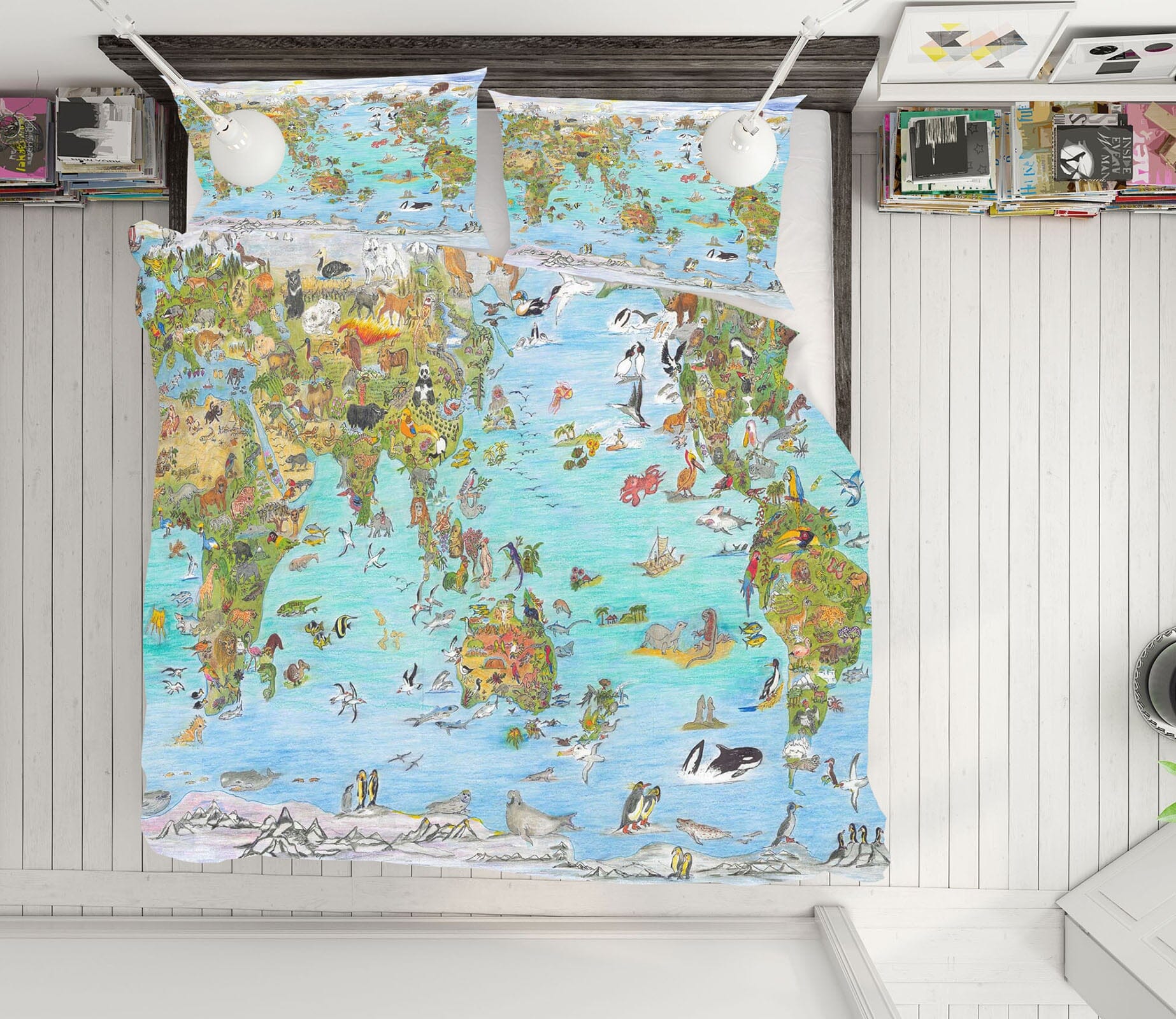 3D Animal Atlas 039 Michael Sewell Bedding Bed Pillowcases Quilt Quiet Covers AJ Creativity Home 