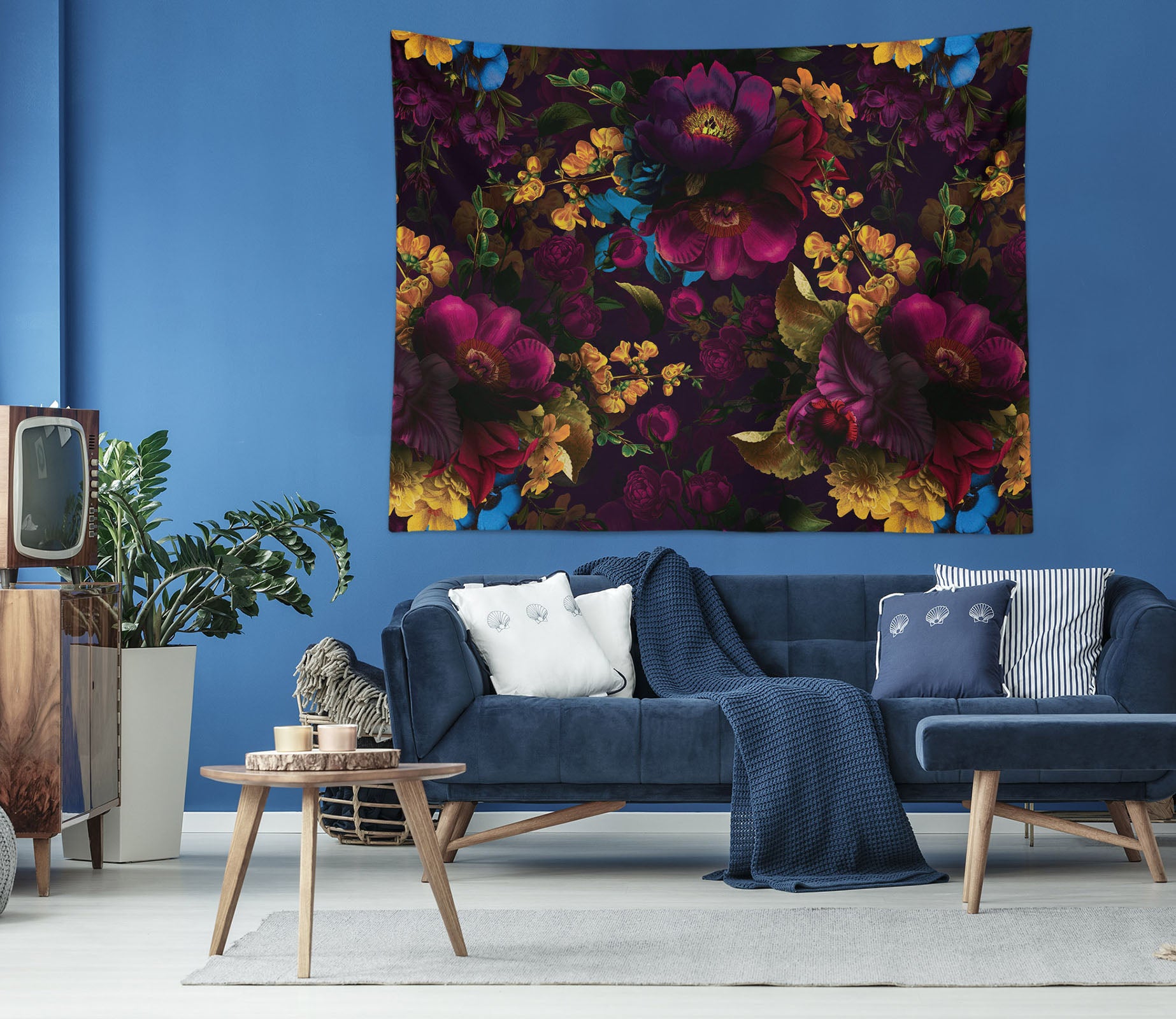3D Purple Flower 5347 Uta Naumann Tapestry Hanging Cloth Hang