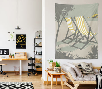 3D Yellow Chair 5361 Steve Read Tapestry Hanging Cloth Hang