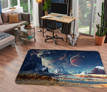 3D Mountain Planet 34203 Non Slip Rug Mat
