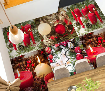 3D Red Candle 9871 Assaf Frank Floor Mural