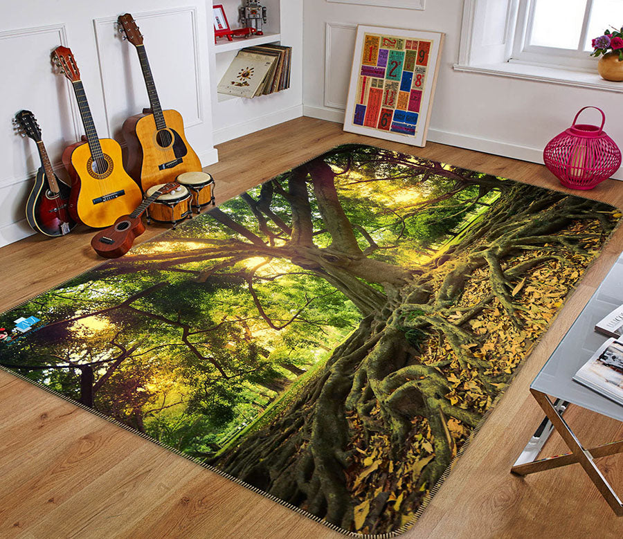 3D Tree Forest 66048 Non Slip Rug Mat