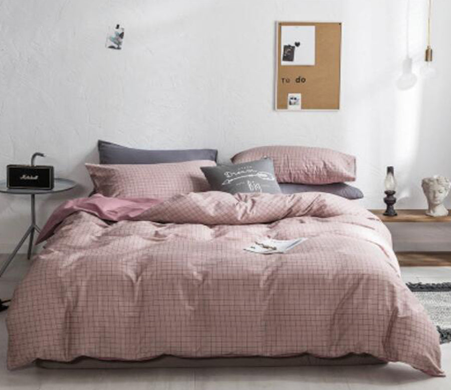 3D Pink Small Lattice 30237 Bed Pillowcases Quilt