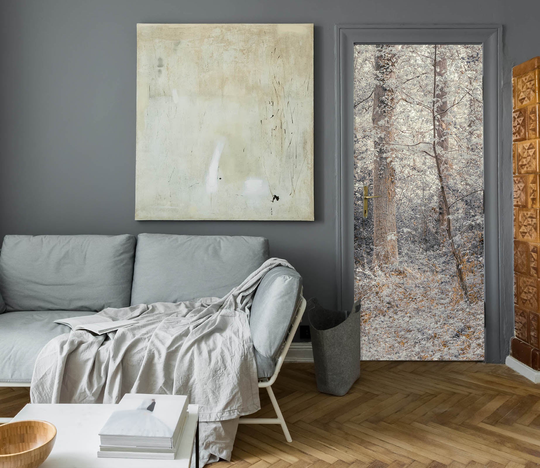 3D Shrub Trees 5181 Assaf Frank Door Mural
