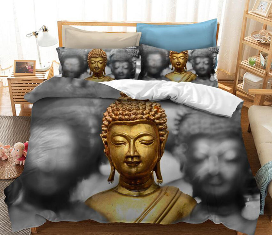 3D Golden Beast 1013 Bed Pillowcases Quilt