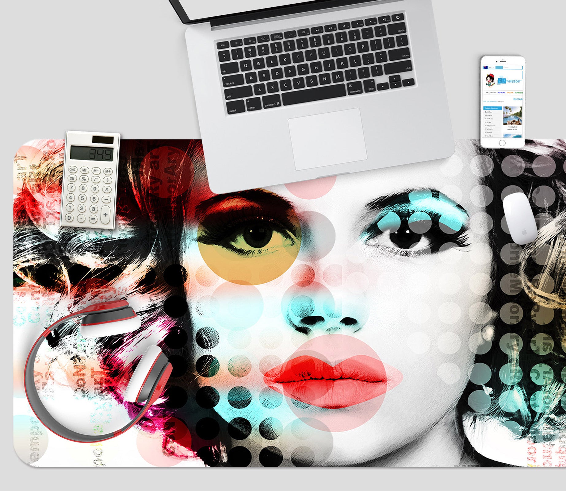 3D Dots Female 17149 Desk Mat